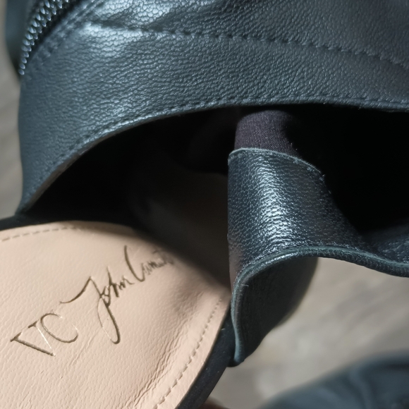 VC John Camuto Button Detailed Peep Toe Boot (Black) A-18 - Picture 6 of 13